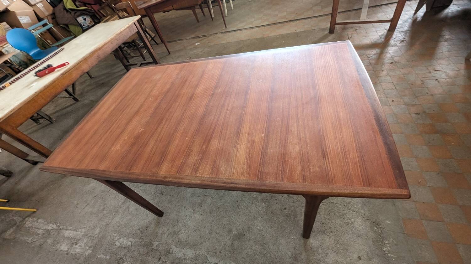 Table scandinave vintage avec rallonges