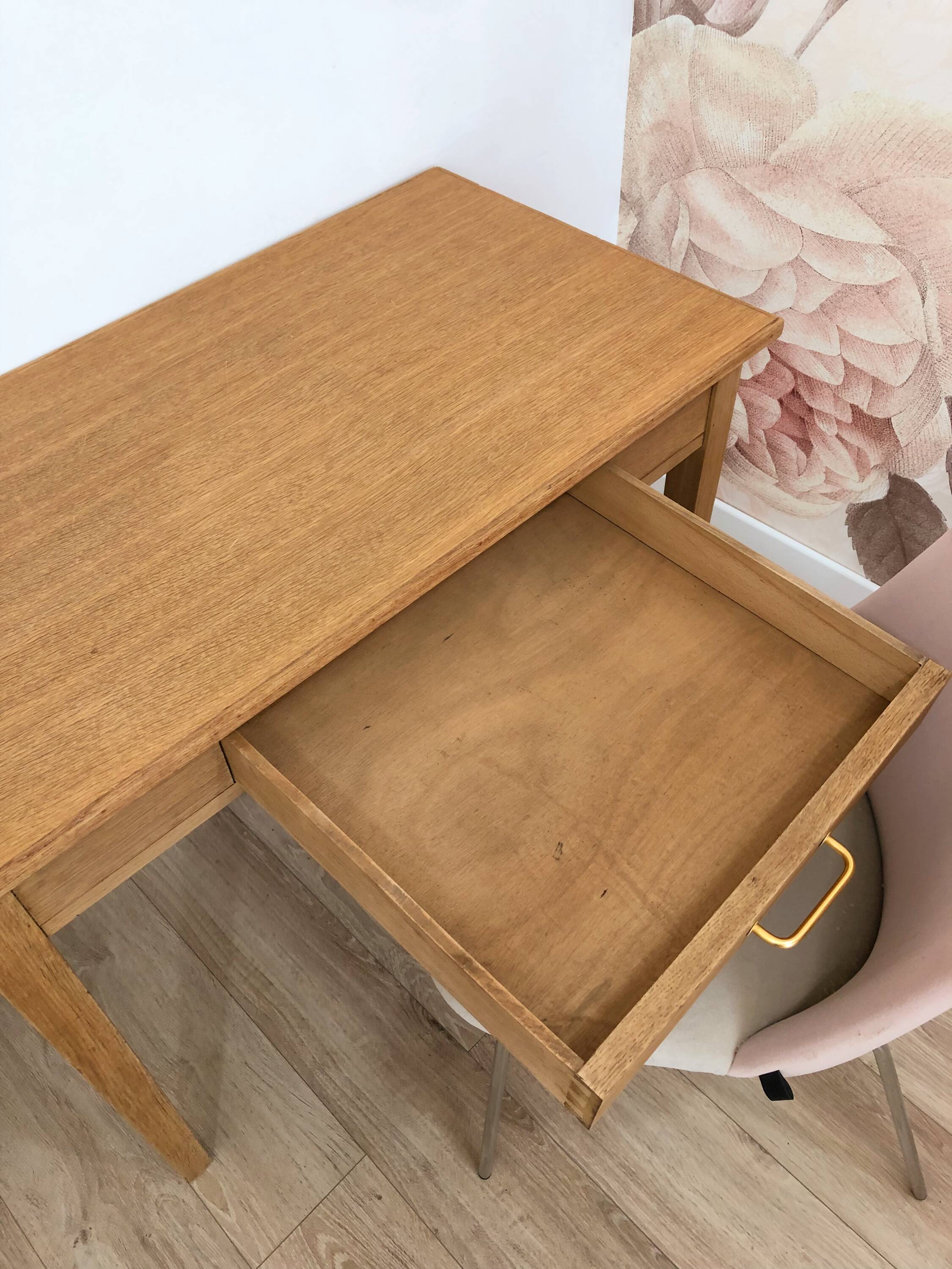 Vintage desk, in solid oak