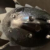 Ashtray 6 hedgehogs in bronze 1950