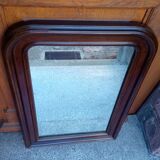 Miroir arqué d' époque et de style Napoléon III - 82 x 55 cm