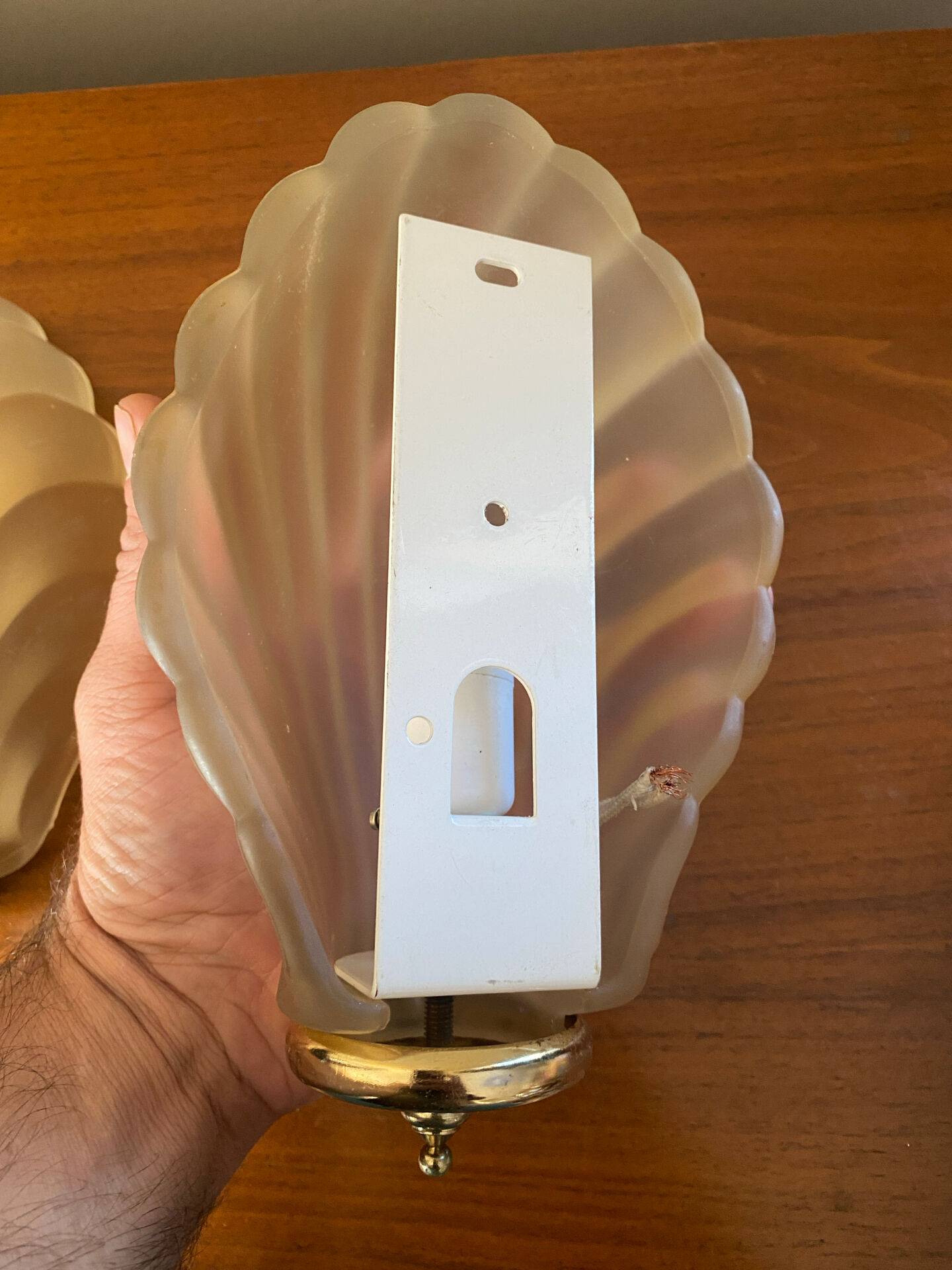 Pair of Art Deco shell wall lights