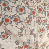 Vintage umbrella in cotton canvas floral pattern