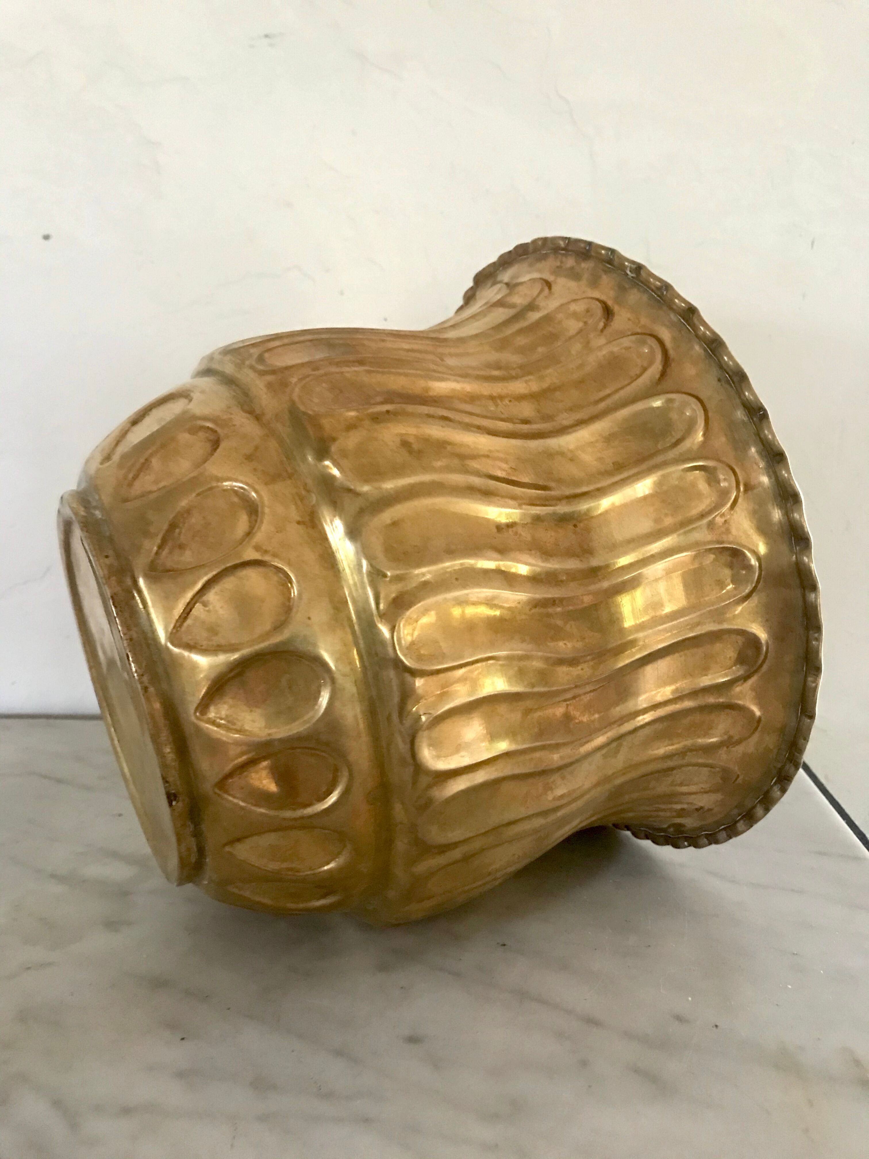 Vintage brass pot cover