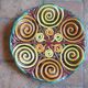 Pair of plates or dishes in Quimper earthenware, HB, René QUILLIVIC