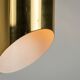 Pair of cylindrical wall lamps in brass with perforated shades