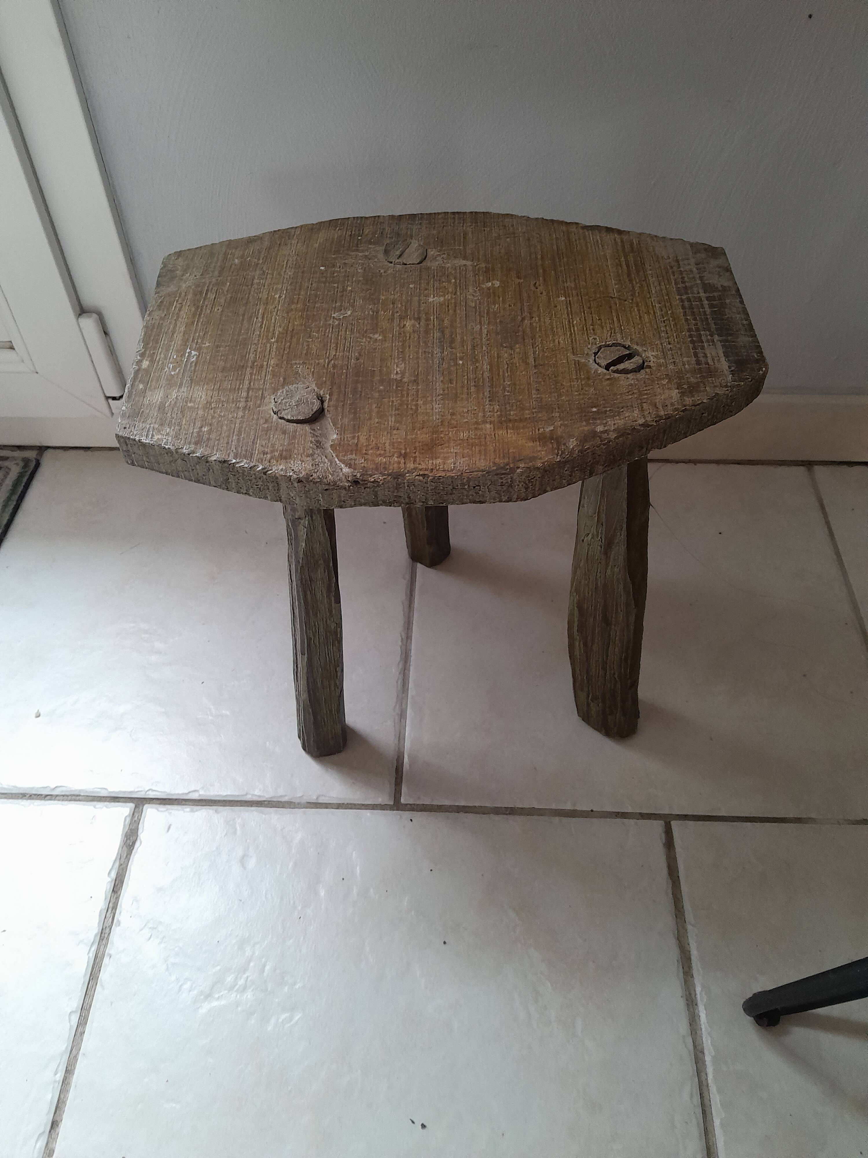 Brutalist stool from the 50s