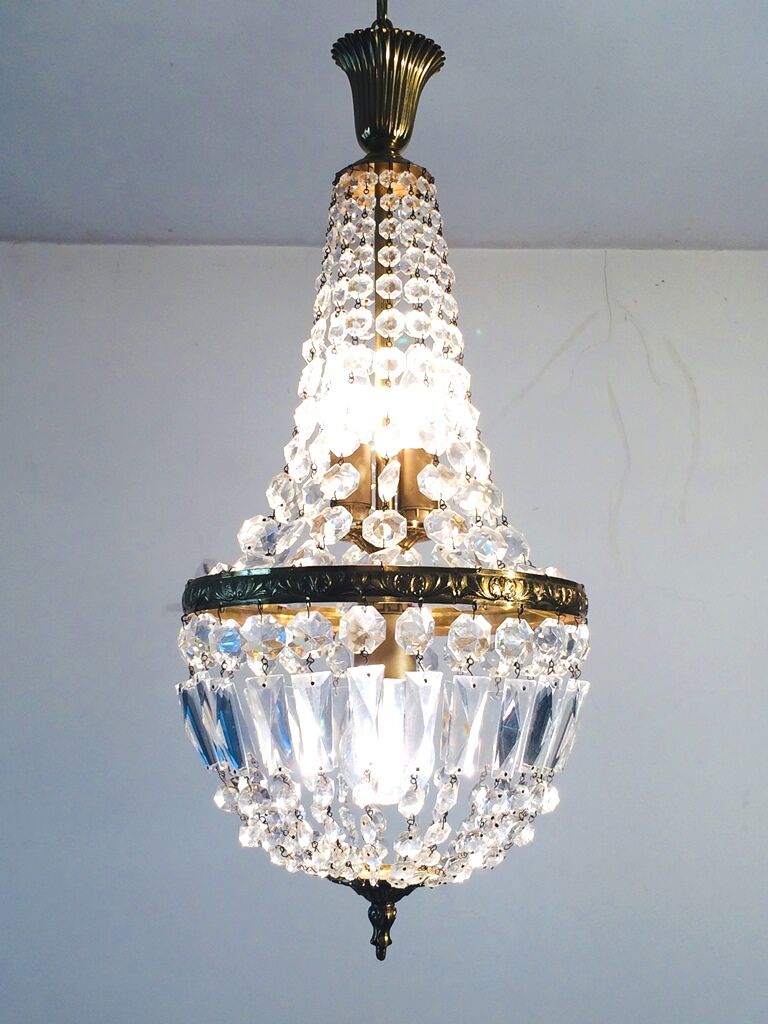 Grapevine balloon chandelier " hollywood regency " 50