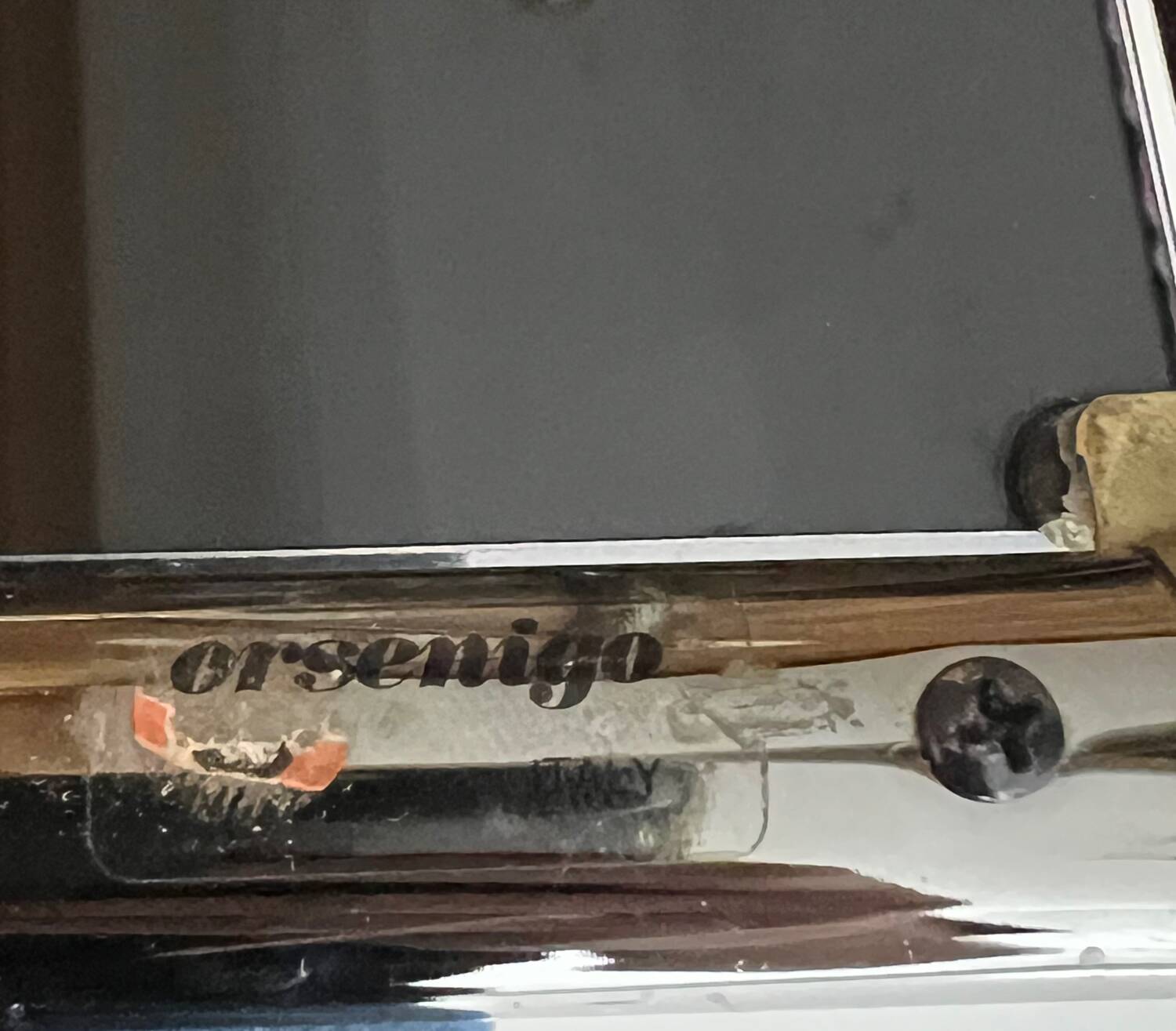 Orsenigo Italy nesting tables - clear glass and smoked glass