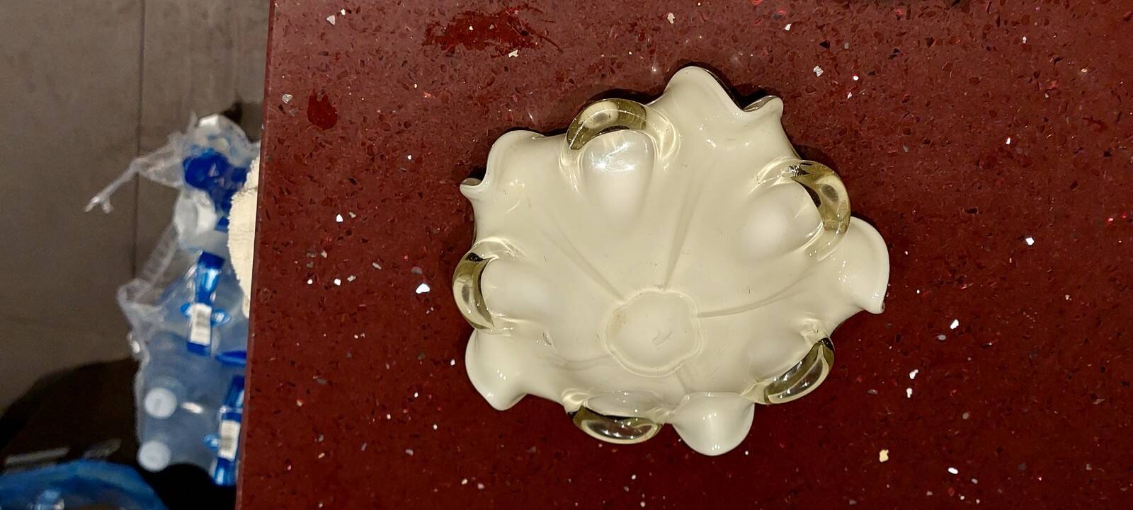 All Fruits glass bowl from Murano by Dino Martens with gold flecks 1960s