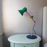 1980s metal desk lamp, Memphis style