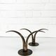Pair of Lily brass candle holders, Ystad Metall, Sweden, design Ivar Ålenius Björk