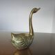 Golden brass swan 70s