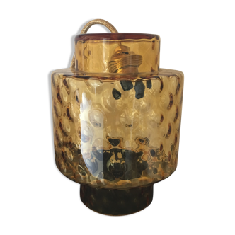 Suspension verre  jaune vintage