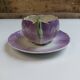 Tasse et soucoupe fleur KG Lunéville