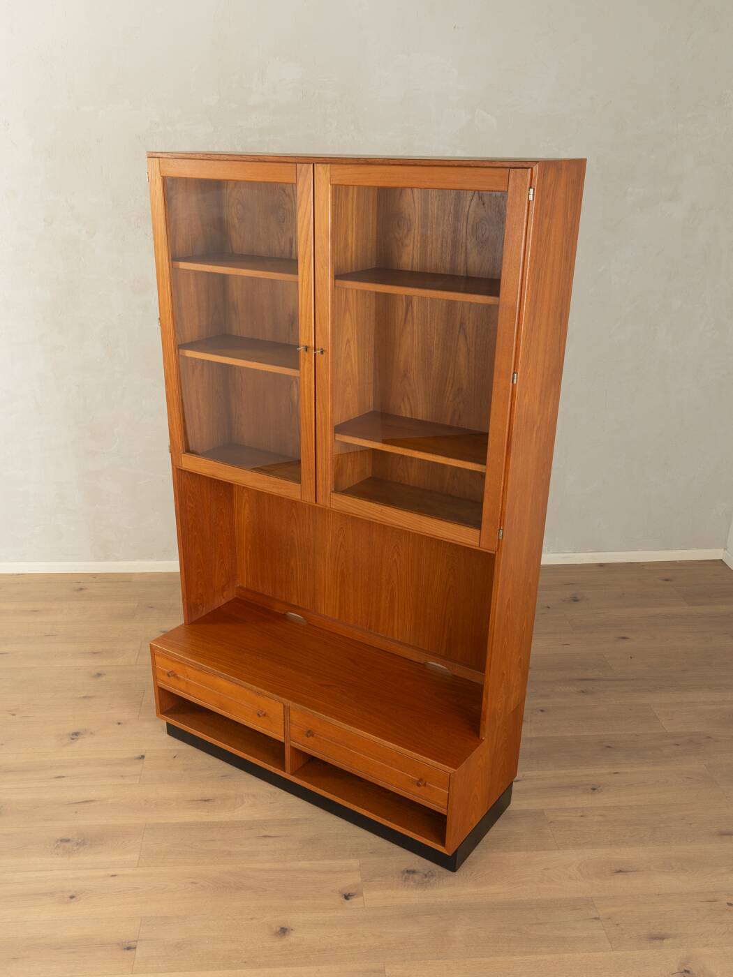 Classic two-piece display cabinet by Poul Hundevad, 1960s