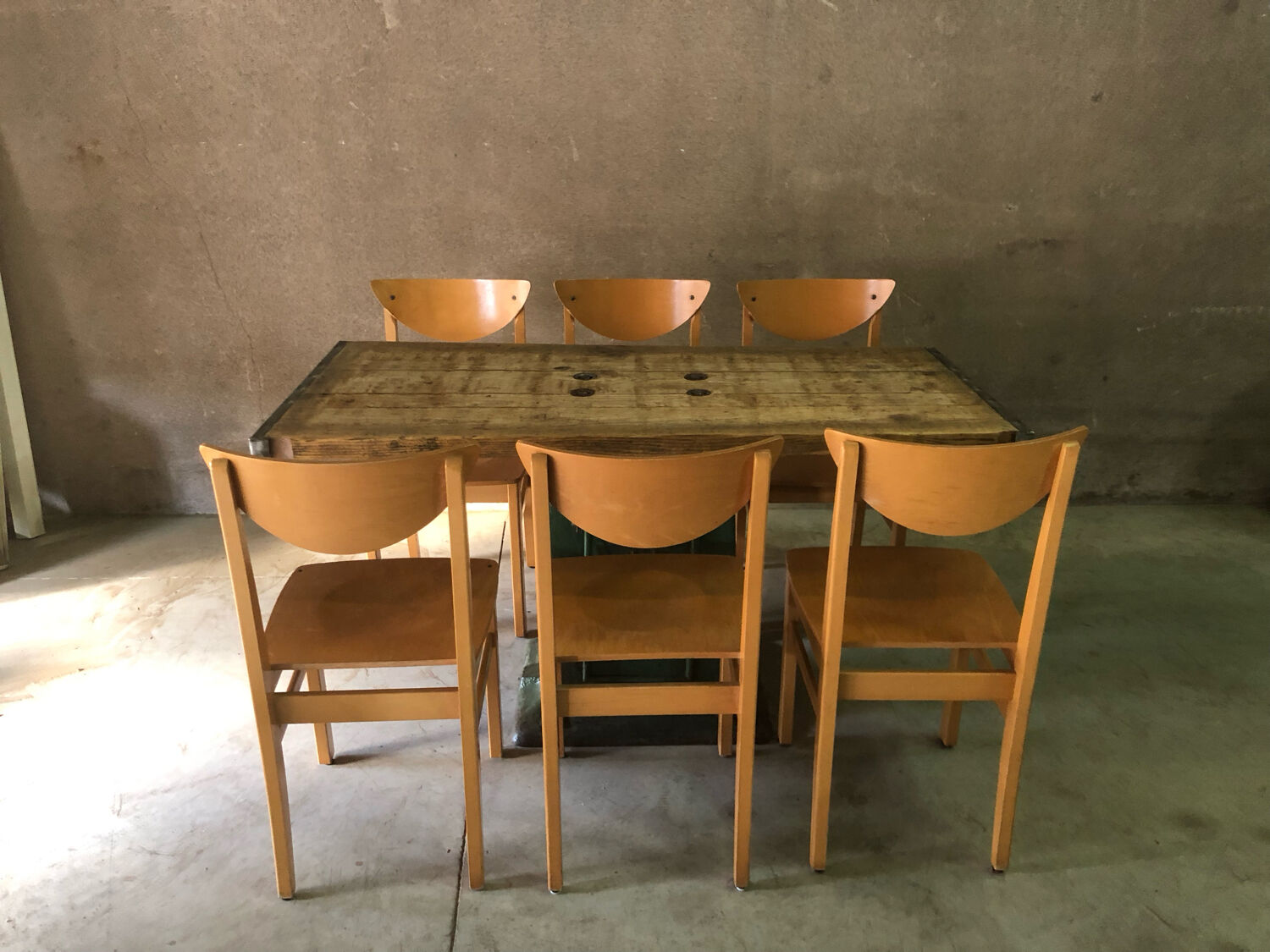 Industrial dining table