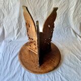 Table d'appoint vintage en bois sculpté