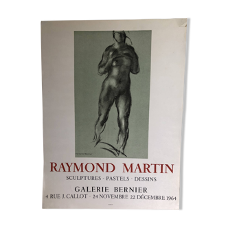 Affiche Raymond Martin Galerie Bernier Paris 1964