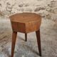Vintage Oak Stool – Solid Oak Seat – Rustic 1960s Crafts – 31×31×50 cm