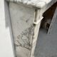 Louis XVI Style White Veined Carrara Marble Fireplace 19th Century