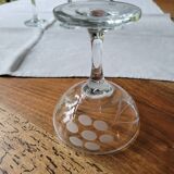 6 engraved champagne glasses