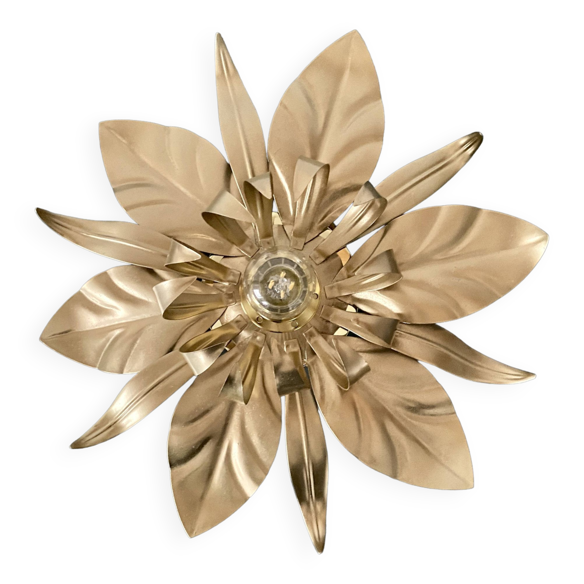 Vintage wall light in gold metal