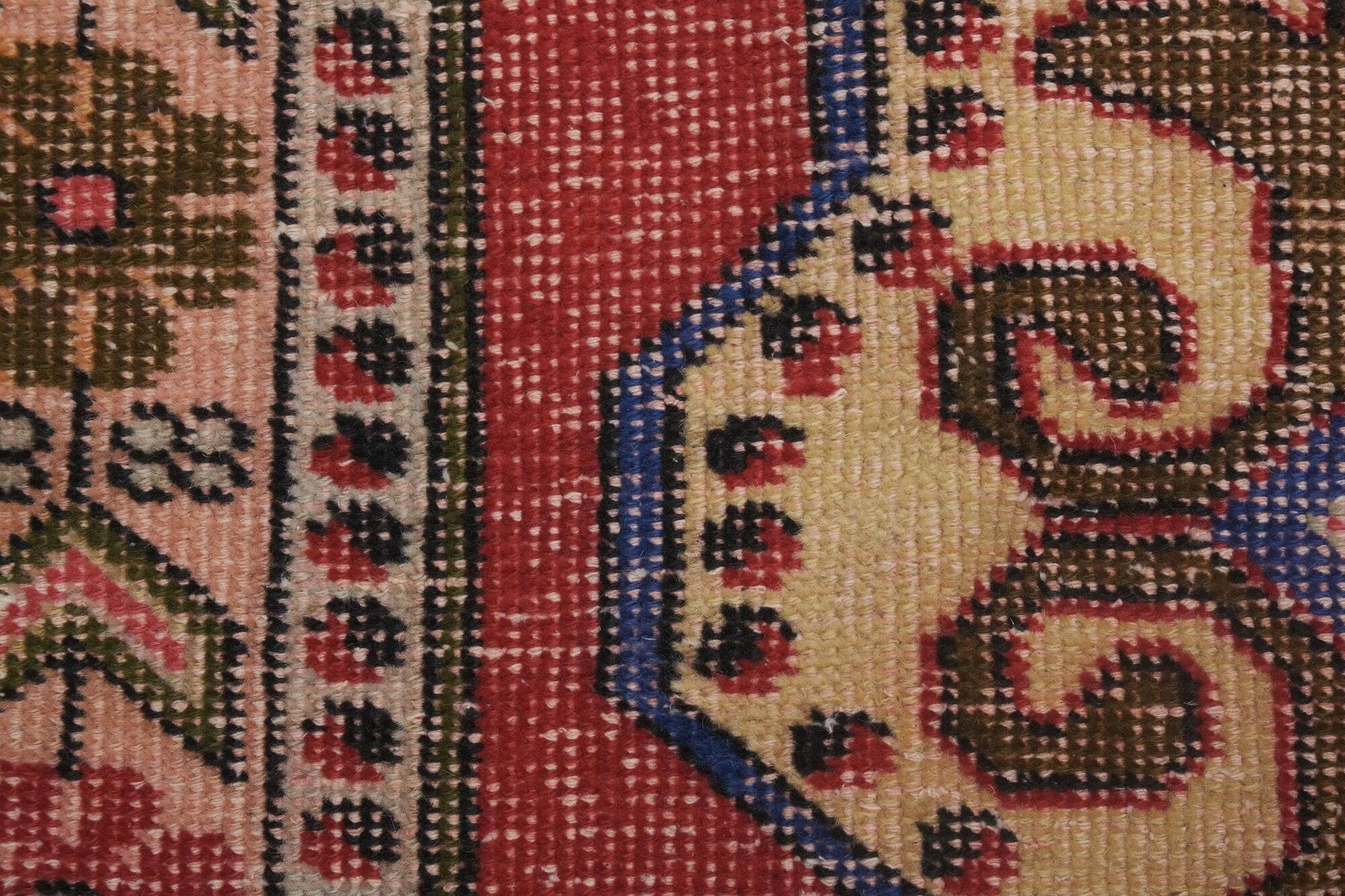 Vintage Turkish handmade rug 137x222 cm