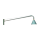 Metal green conical wall lamp
