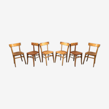 Série de 6 chaises bistrots