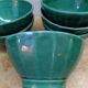 Set of 6 antique faceted ceramic bowls.