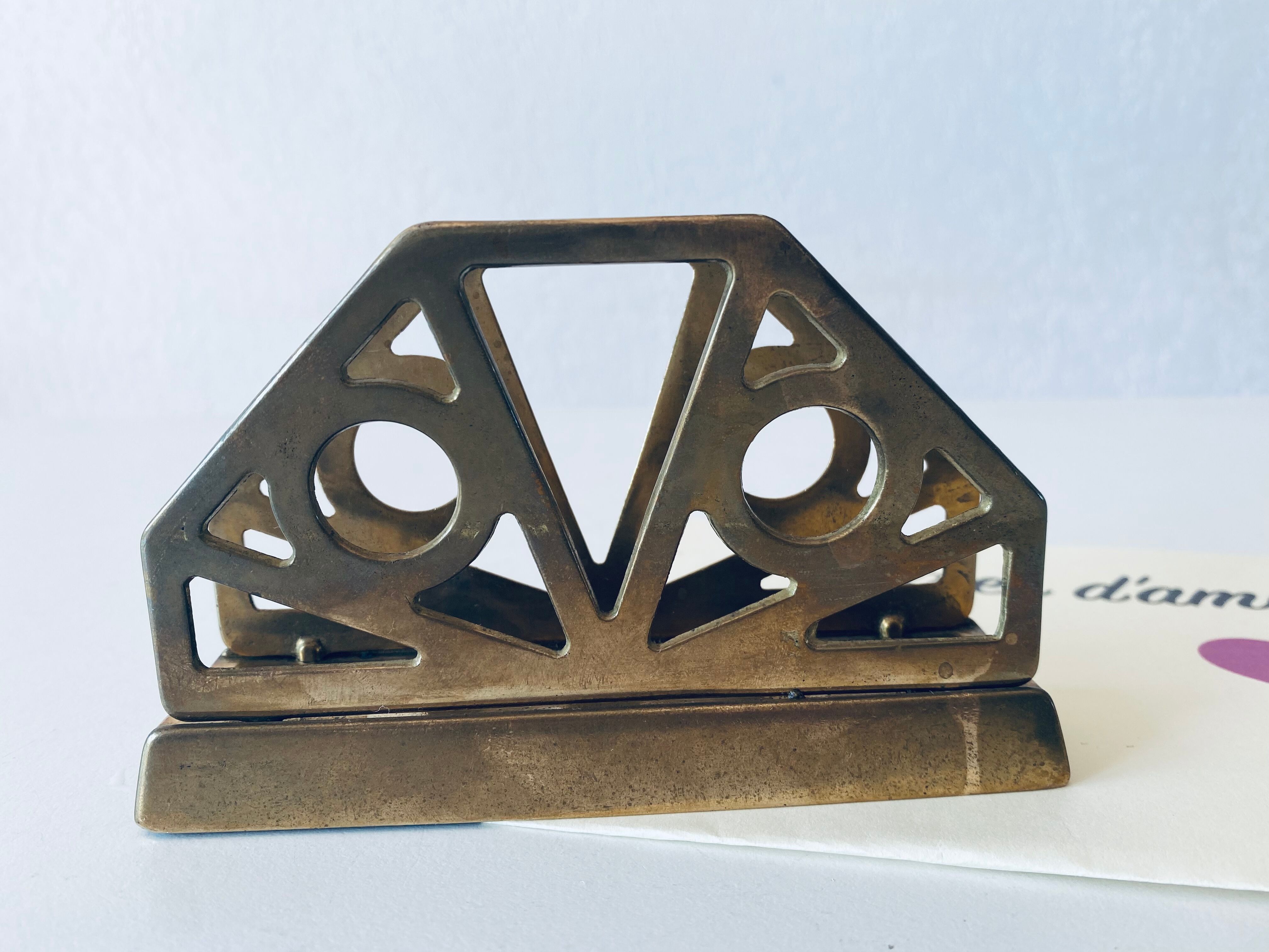 Porte lettres ancien en laiton