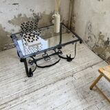 Table basse des années 80 style brutaliste