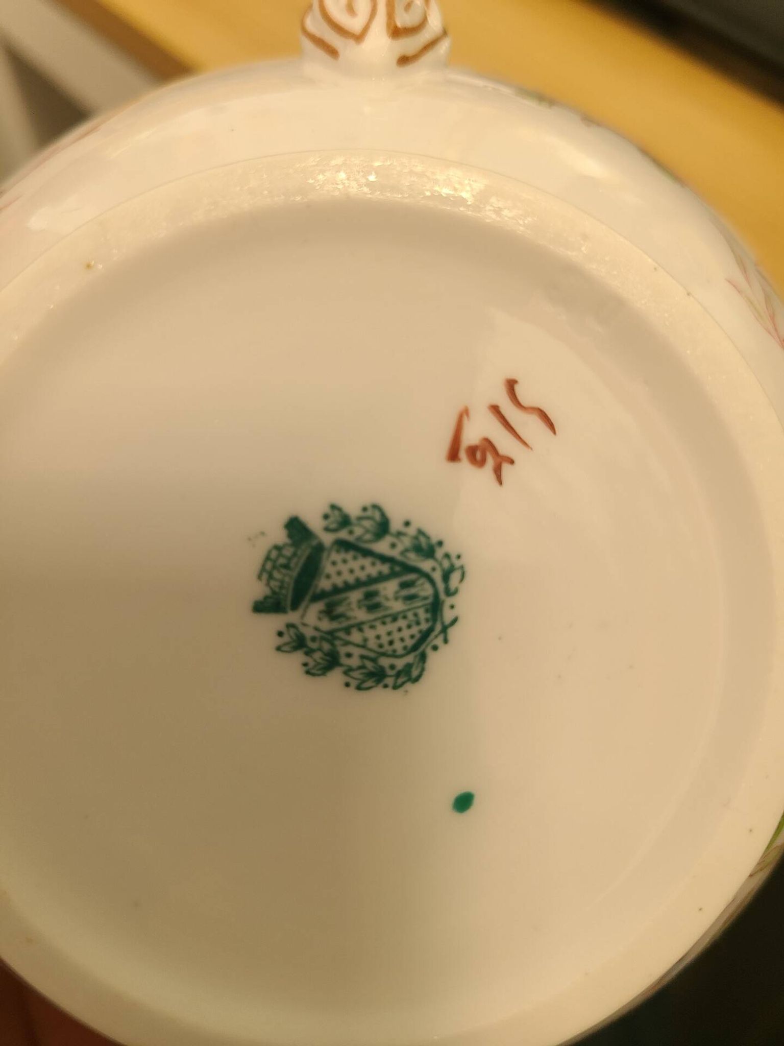Sarreguemines porcelain - sugar bowl model minton