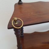 Old shelf to hang or lay in walnut and turned wood