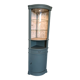 Corner display cabinet in bronze green