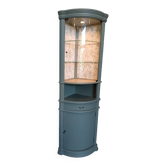 Vitrine vaisselier d'angle vert bronze