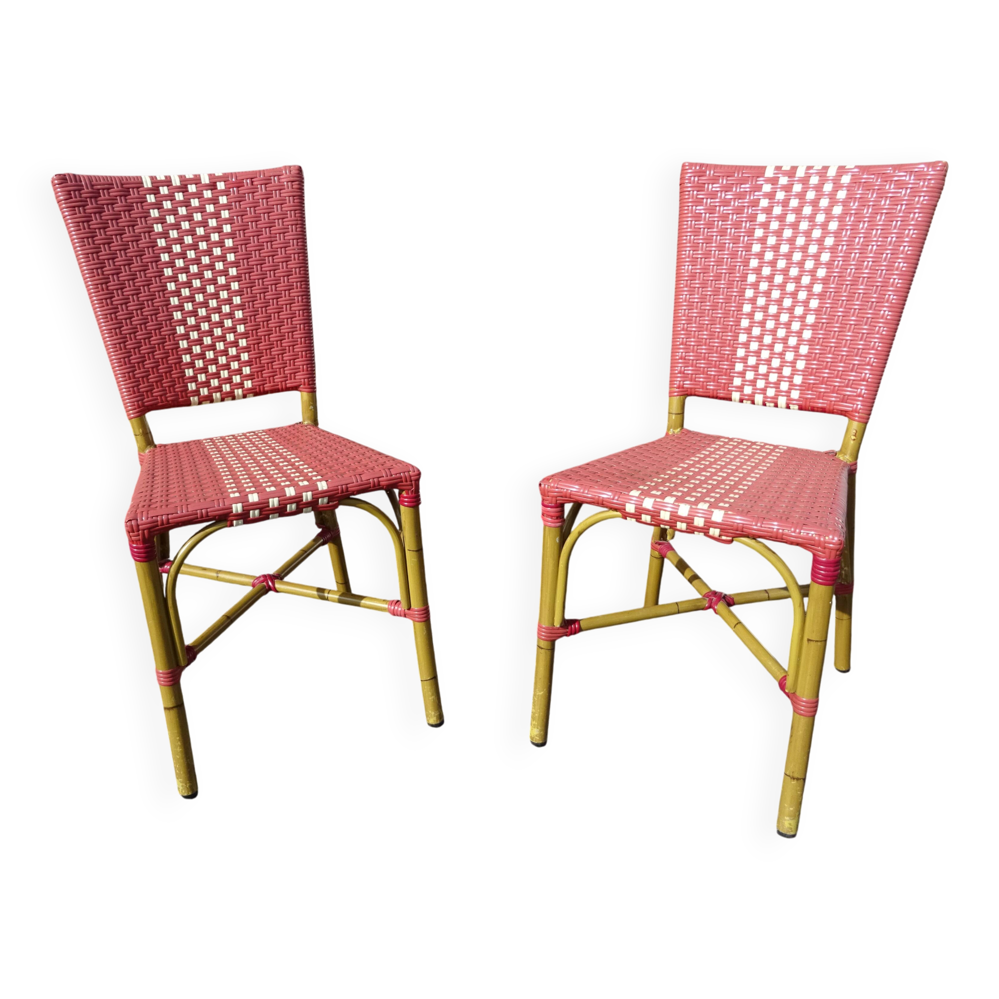 Pair of vintage Parisian bistro chairs