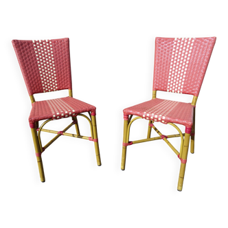 Pair of vintage Parisian bistro chairs