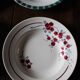 Lot 4 mismatched hollow plates Art Deco blue red green