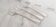 Christofle oyster or dessert forks, ribbon pattern, silver