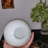 Art deco lamp, marble, globe, opaline and greyhounds in regulation, 1930