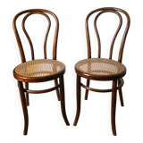 Pair of 20th century Fischel bistro chairs