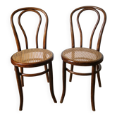 Pair of 20th century Fischel bistro chairs