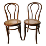 Paire de chaises bistrot Fischel XXème
