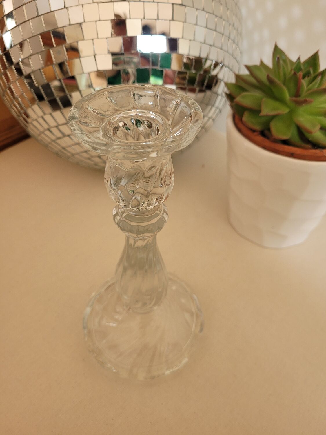 Large moulded glass chandelier