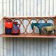 Vintage rattan shelf from the 60s