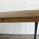 Table basse vintage en marbre et laiton