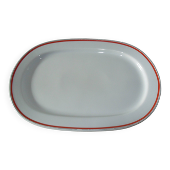 Plat ovale. service bistrot. porcelaine d'auteuil