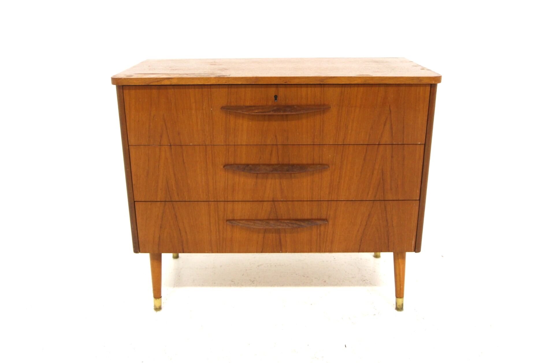 Scandinavian teak commode, Bröderna Gustavssons, Markaryd, Sweden, 1960.