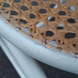 Stool in wood and caning